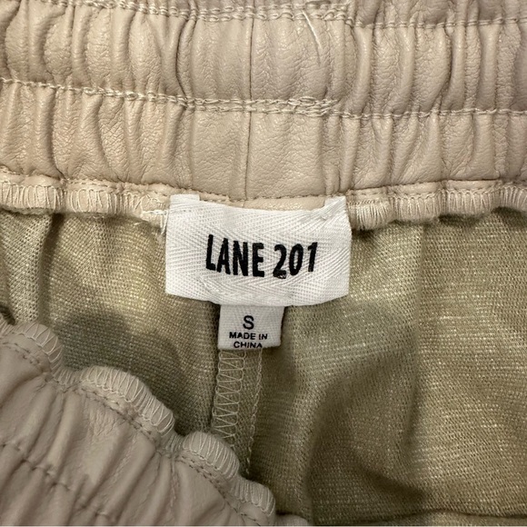 Lane 201 Women’s Cream Leather Joggers - Picture 5 of 14